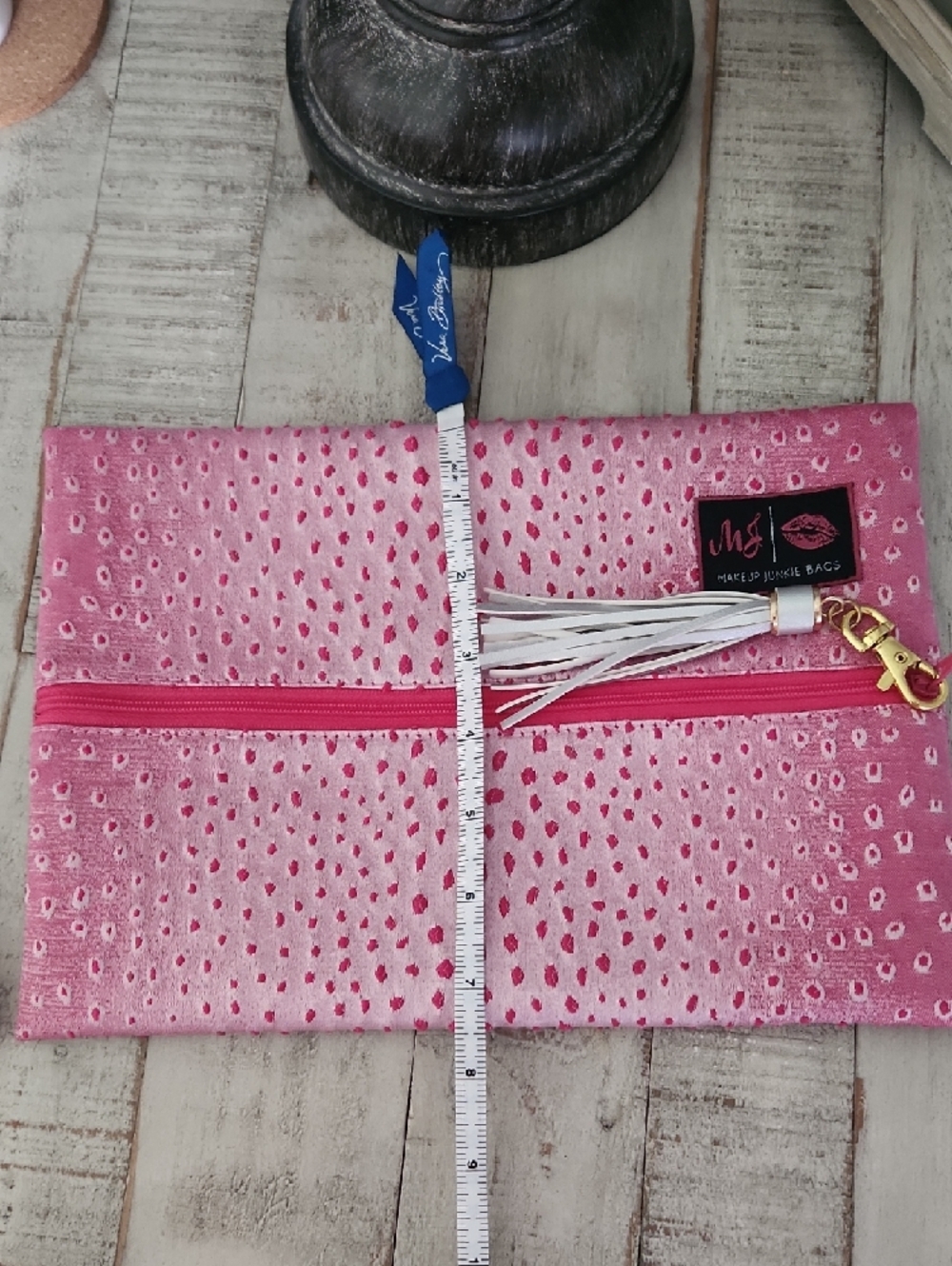 Makeup Junkie Bags Pink Cosmetic Pouch Trio with Tassel - Picture 6 of 11